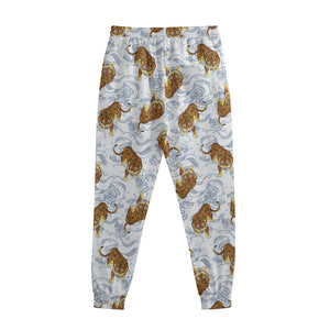 Japanese Tiger Pattern Print Sweatpants