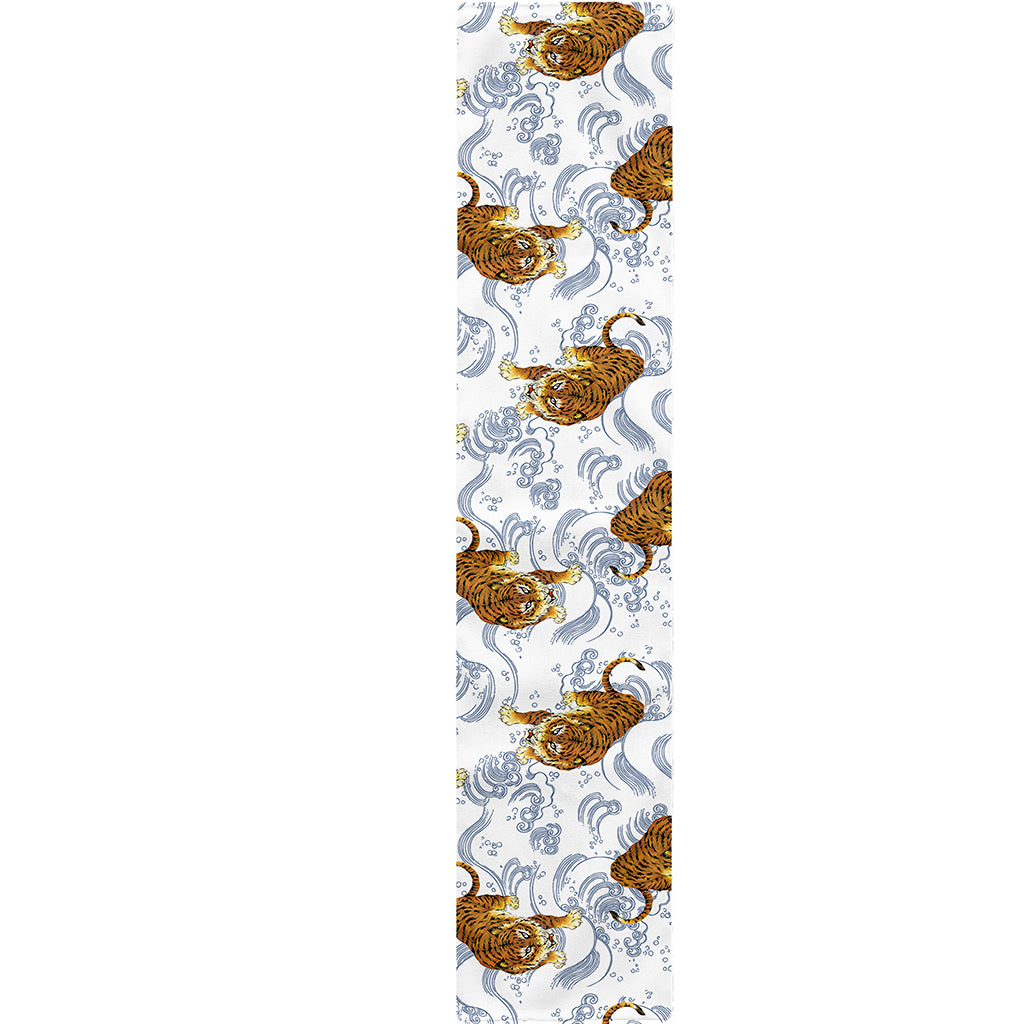 Japanese Tiger Pattern Print Table Runner