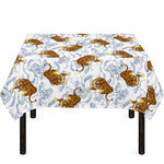 Japanese Tiger Pattern Print Tablecloth
