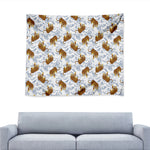 Japanese Tiger Pattern Print Tapestry