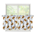 Japanese Tiger Pattern Print Tier Curtains