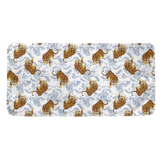 Japanese Tiger Pattern Print Towel