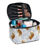 Japanese Tiger Pattern Print Travel Makeup Bag