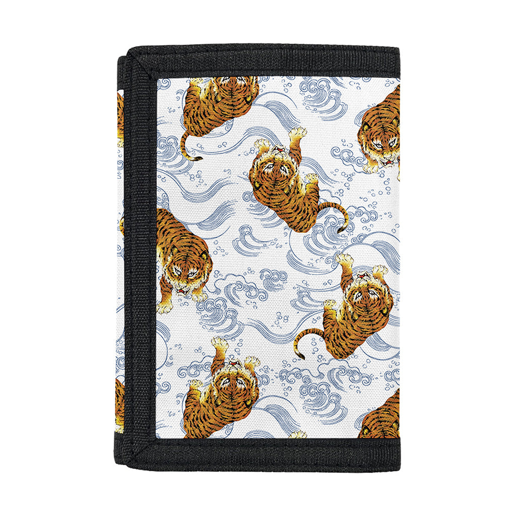 Japanese Tiger Pattern Print Trifold Wallet