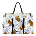 Japanese Tiger Pattern Print Utility Tote Bag