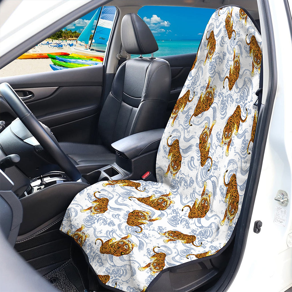 Japanese Tiger Pattern Print Waterproof Car Seat Cover