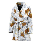 Japanese Tiger Pattern Print Women's Bathrobe