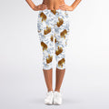 Japanese Tiger Pattern Print Women's Capri Leggings