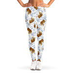 Japanese Tiger Pattern Print Women's Leggings