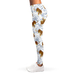 Japanese Tiger Pattern Print Women's Leggings