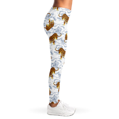 Japanese Tiger Pattern Print Women's Leggings