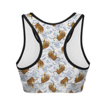 Japanese Tiger Pattern Print Women's Sports Bra