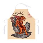 Japanese Tiger Tattoo Print Adjustable Apron