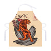 Japanese Tiger Tattoo Print Adjustable Apron