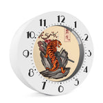 Japanese Tiger Tattoo Print Alarm Clock