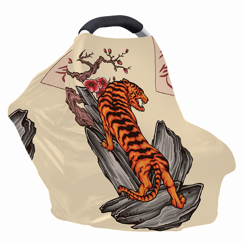 Japanese Tiger Tattoo Print Baby Seat Cover