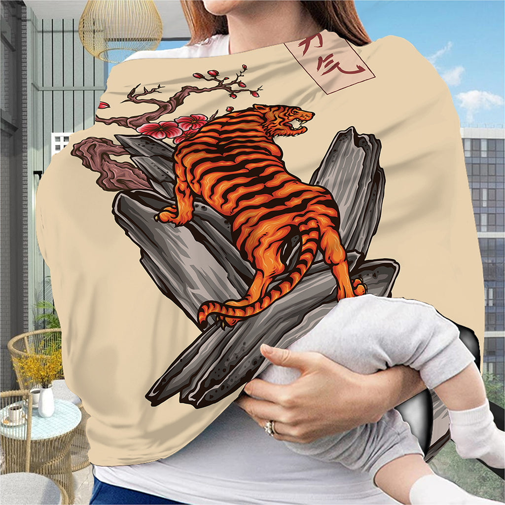 Japanese Tiger Tattoo Print Baby Seat Cover