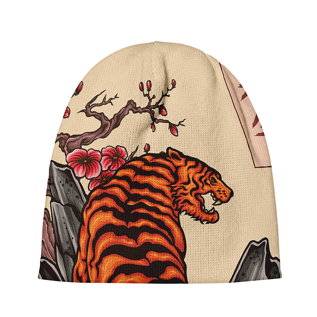 Japanese Tiger Tattoo Print Beanie