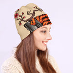 Japanese Tiger Tattoo Print Beanie