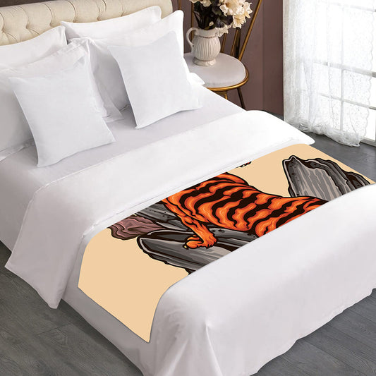 Japanese Tiger Tattoo Print Bed Runner