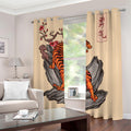 Japanese Tiger Tattoo Print Dimout Grommet Curtains