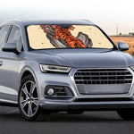 Japanese Tiger Tattoo Print Car Windshield Sun Shade