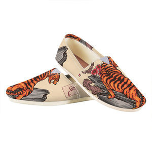 Japanese Tiger Tattoo Print Casual Shoes