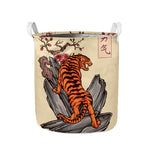 Japanese Tiger Tattoo Print Collapsible Laundry Basket