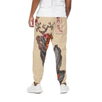 Japanese Tiger Tattoo Print Cotton Pants