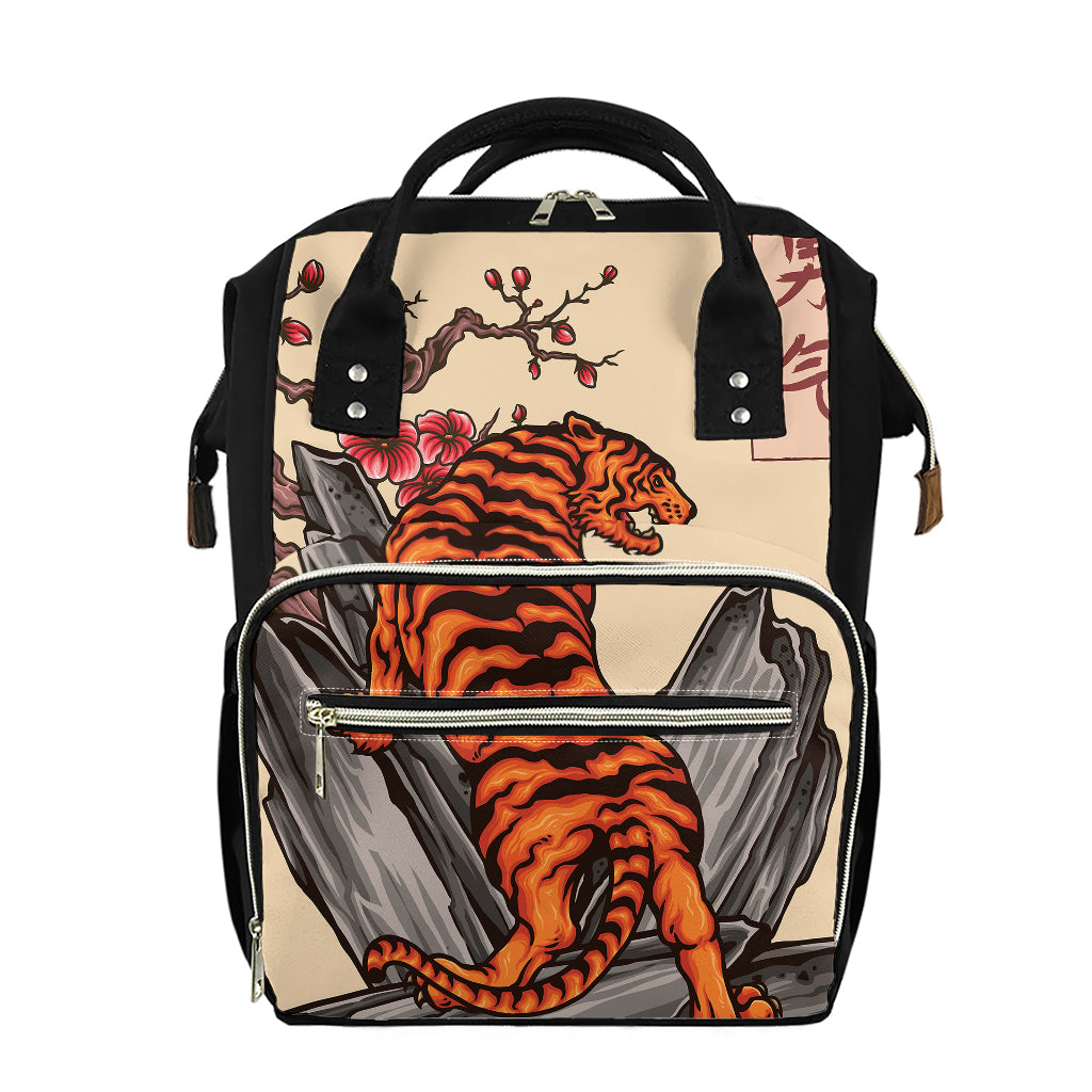 Japanese Tiger Tattoo Print Diaper Bag