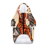 Japanese Tiger Tattoo Print Dog Zip Up Hoodie