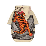 Japanese Tiger Tattoo Print Dog Zip Up Hoodie