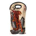 Japanese Tiger Tattoo Print Double Neoprene Wine Tote