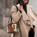 Japanese Tiger Tattoo Print Double Strap Bible Bag
