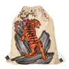 Japanese Tiger Tattoo Print Drawstring Bag