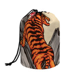 Japanese Tiger Tattoo Print Drawstring Makeup Bag