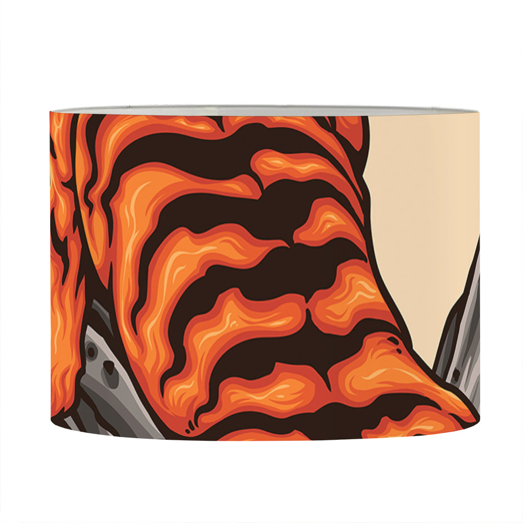 Japanese Tiger Tattoo Print Drum Lamp Shade
