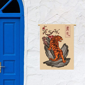 Japanese Tiger Tattoo Print Garden Flag