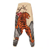 Japanese Tiger Tattoo Print Hammer Pants