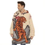 Japanese Tiger Tattoo Print Hoodie Blanket