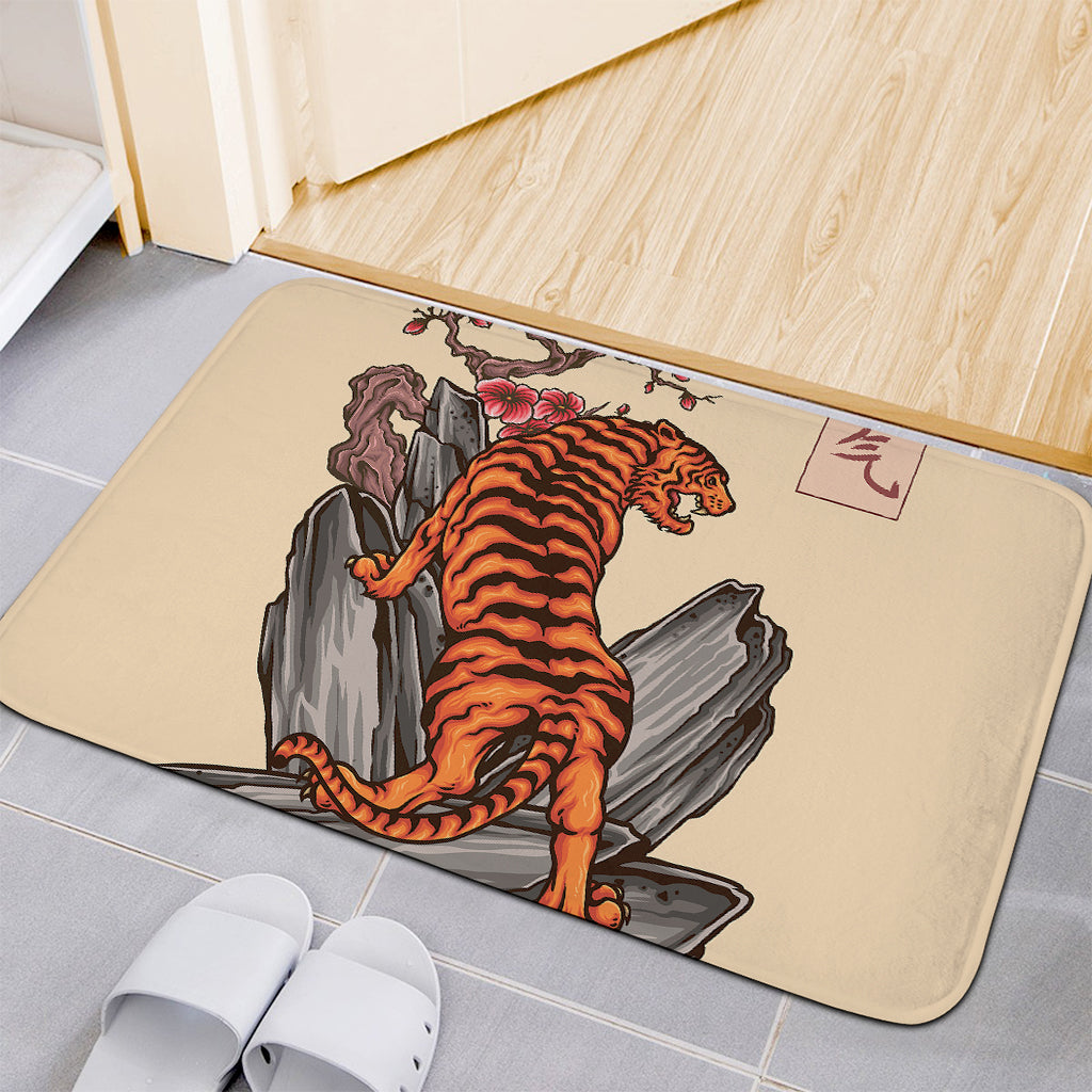 Japanese Tiger Tattoo Print Indoor Door Mat