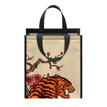 Japanese Tiger Tattoo Print Insulated Lunch Tote
