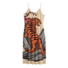 Japanese Tiger Tattoo Print Jersey Midi Cami Dress