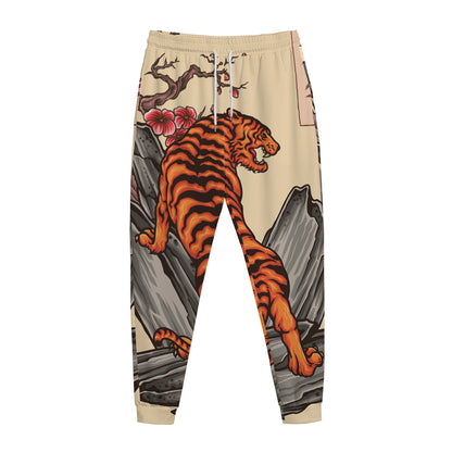 Japanese Tiger Tattoo Print Jogger Pants