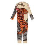 Japanese Tiger Tattoo Print Jumpsuit