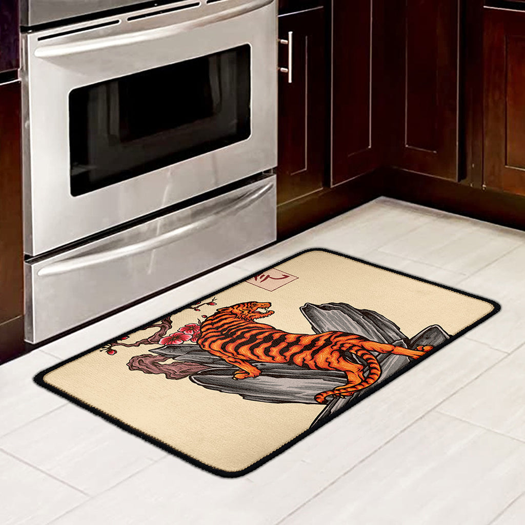 Japanese Tiger Tattoo Print Kitchen Mat