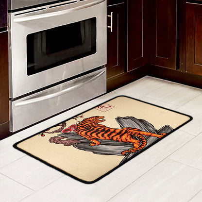 Japanese Tiger Tattoo Print Kitchen Mat