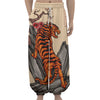 Japanese Tiger Tattoo Print Lantern Pants