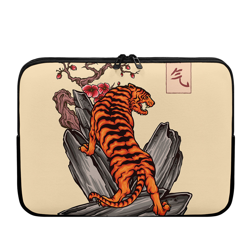 Japanese Tiger Tattoo Print Laptop Sleeve