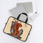 Japanese Tiger Tattoo Print Laptop Sleeve With Handle